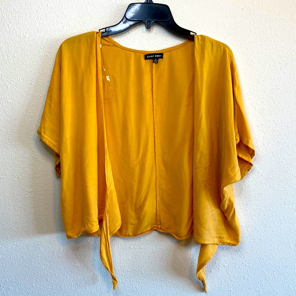 Yellow Front Tie Shirt